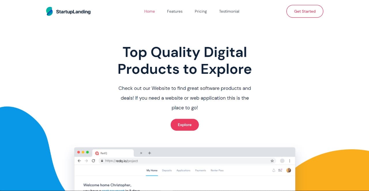 landing page